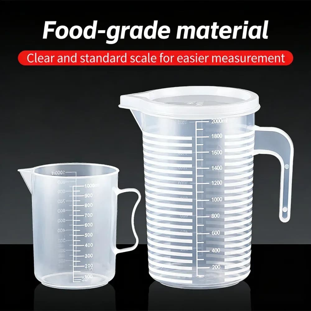 Plastična merilna posoda za živila z merilno skalo (100–5000 ml)