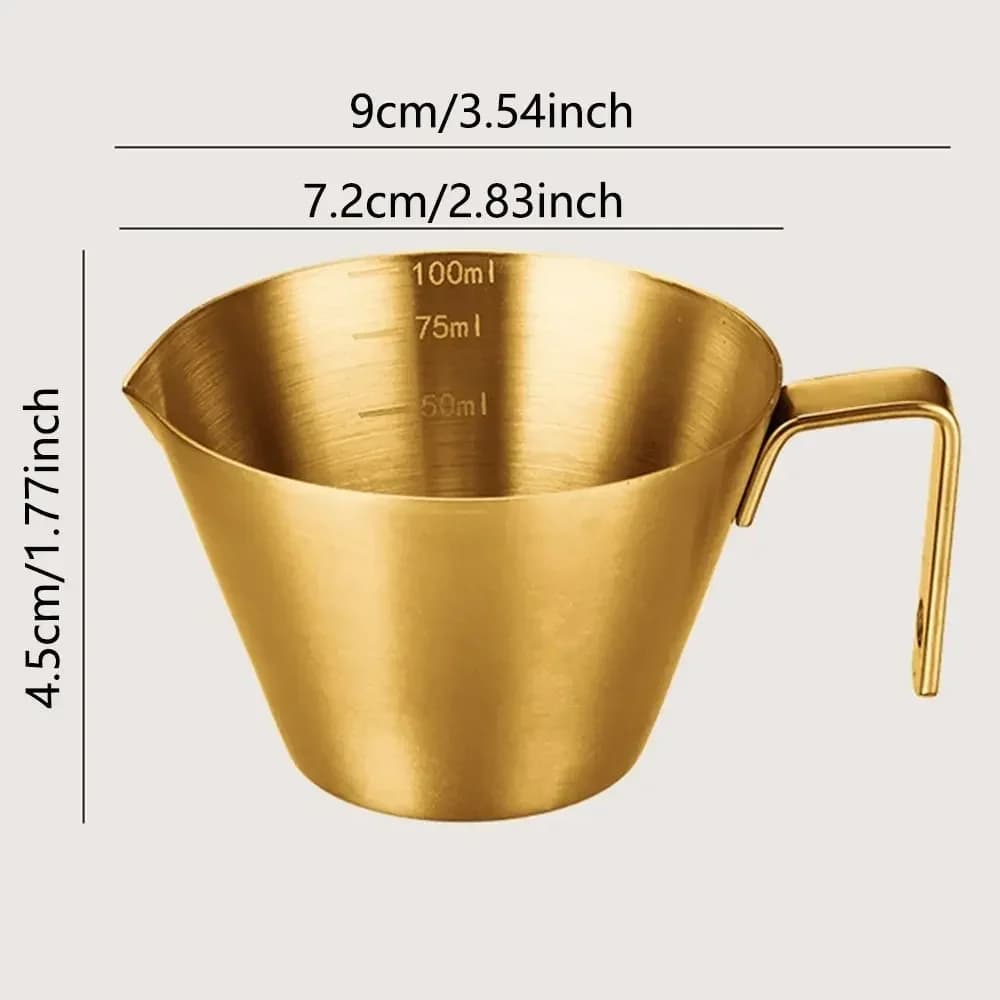Merilna posodica za espresso iz nerjavečega jekla 304 z lestvico