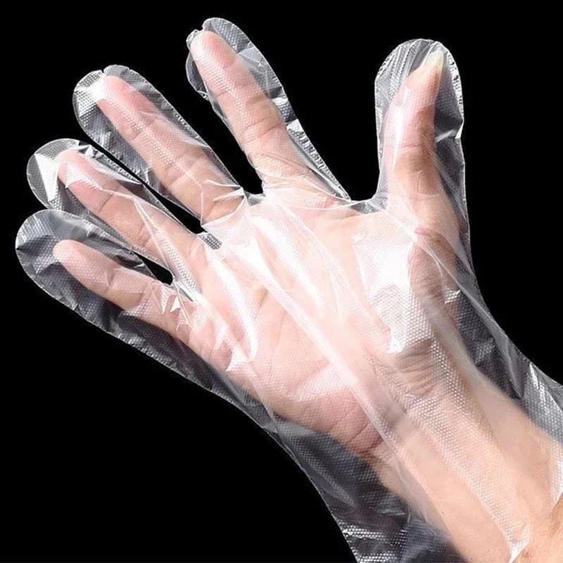 Prozorne rokavice za enkratno uporabo | Plastične rokavice brez lateksa za hrano in čiščenje