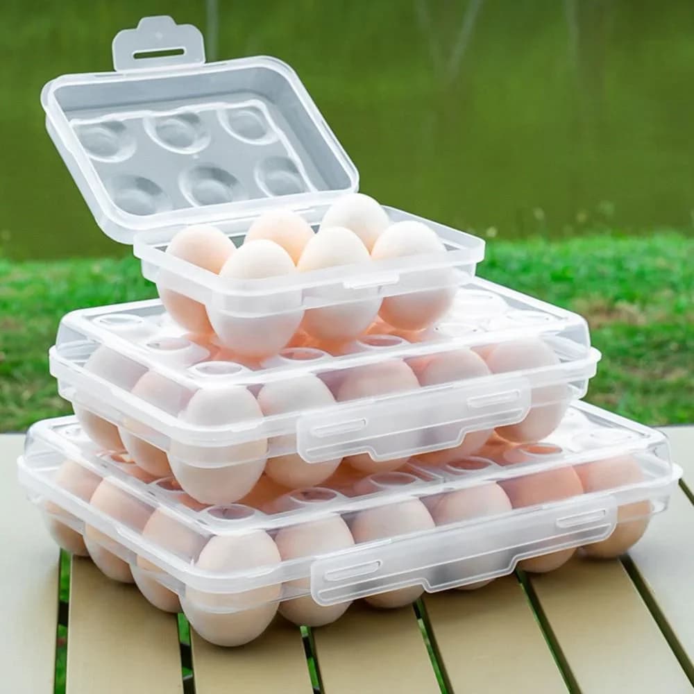 Plastična škatla za shranjevanje jajc s pokrovom za hladilnik