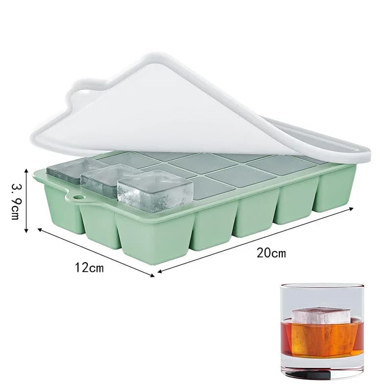 2x Silikonski model za led s pokrovom (15 prekatov)
