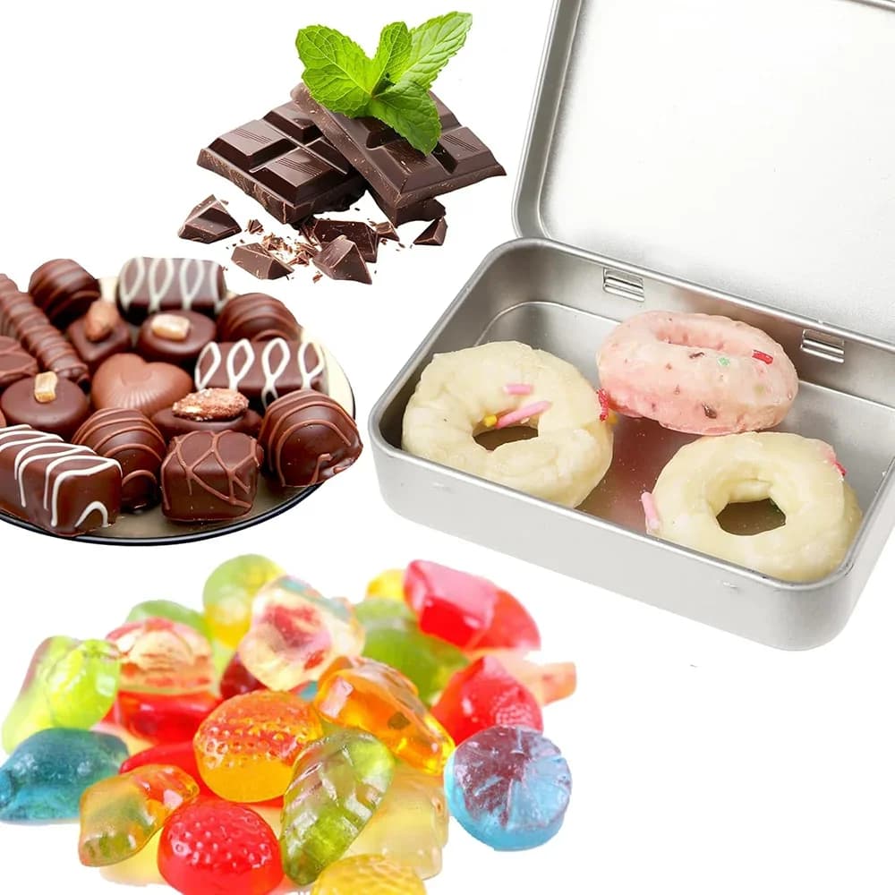 6-delni set kovinskih škatlic s pokrovom na tečajih, prenosne mini posodice za shranjevanje