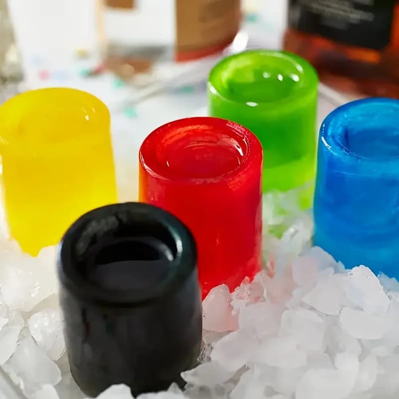 Silikonski model za ledene kocke s 4 odprtinami na pritisk, okrogla oblika za viski in pivo, kuhinjski pripomoček