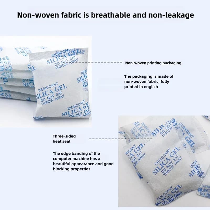 Paket nestrupenega silikagela za sušenje 2/5/10/20/30g, vrečke za razvlaževanje in vpijanje vlage za kuhinjo in bivalne prostore