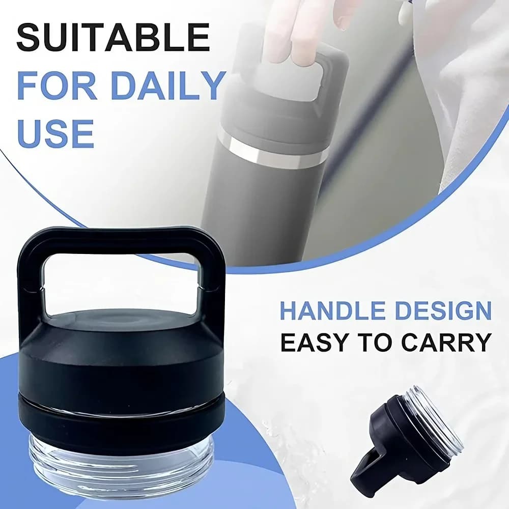 1/2/3 kos nadomestni pokrov Rambler Chug, združljiv z modeli YT 18oz, 26oz, 36oz, 64oz – dodatek za športne lončke